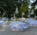 Tovaglia raso bianco 330x330 cm - immagine 3