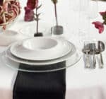 Black linen-effect napkin 50x50 cm - Image 2