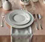 Satin pearl grey napkin 50x50 cm - Image 2
