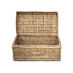 Vintage wicker suitcase