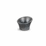 Granite-effect melamine finger-shaped oval bowl 8 cm