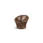 Marble-effect melamine finger-shaped oval bowl 8 cm