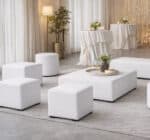 Pouf Smart quadrato bianco 38x38 - immagine 2